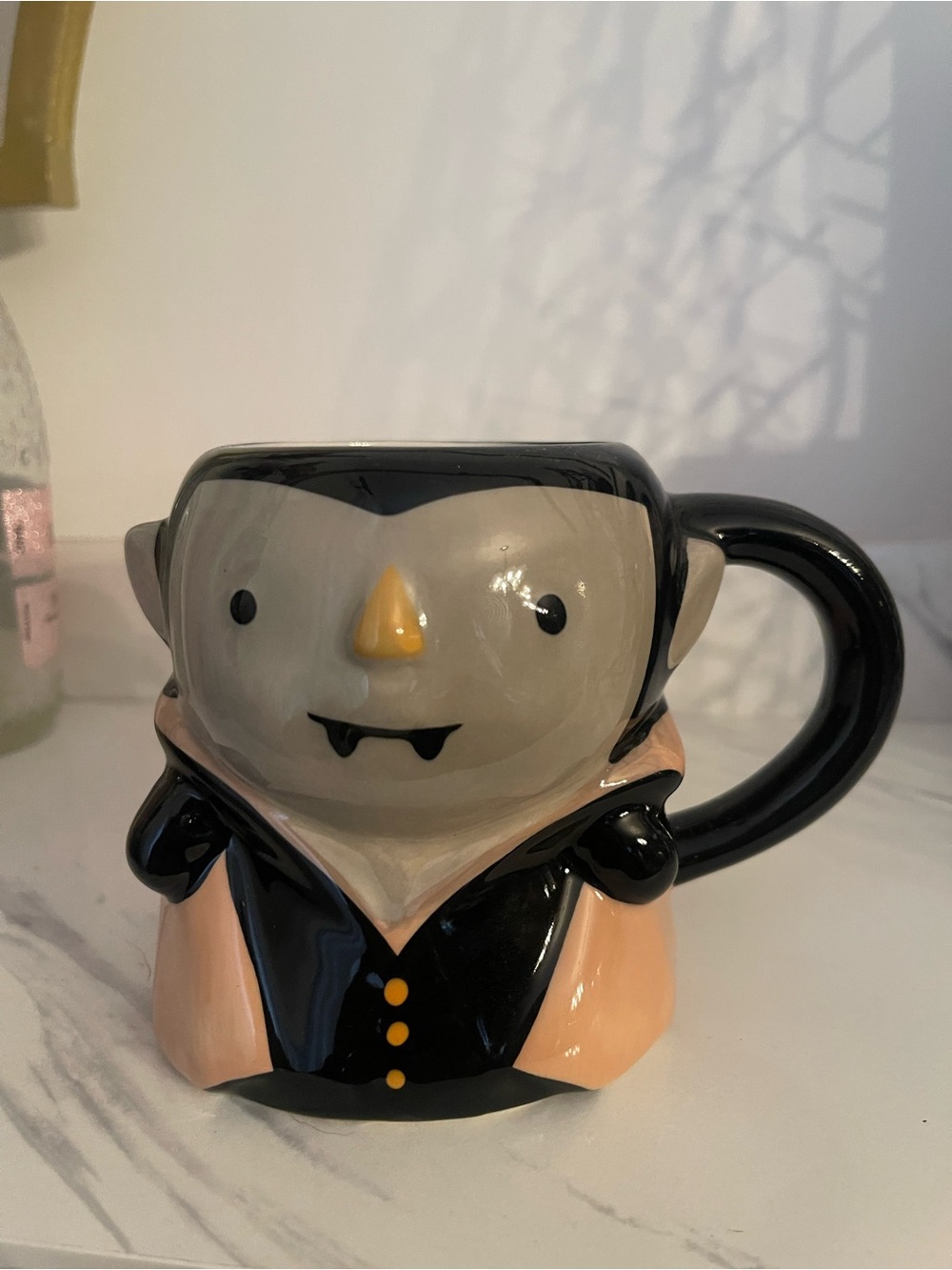 Target Black and Peach Vampire Character Mug